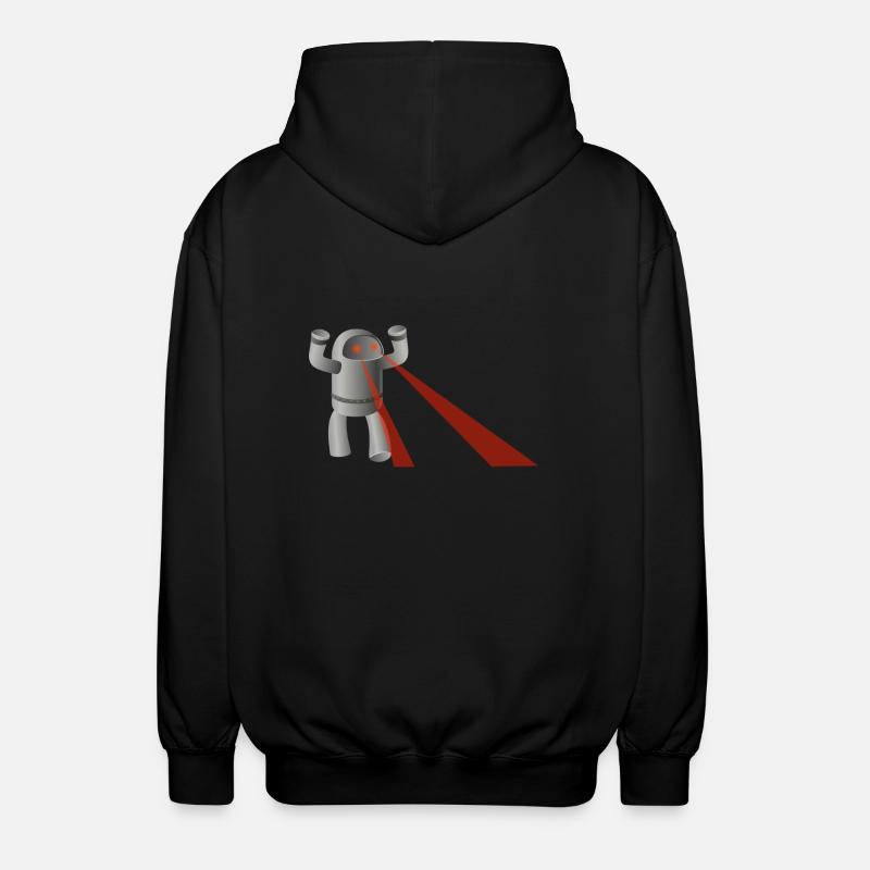 robot - Unisex Hooded Jacket - black