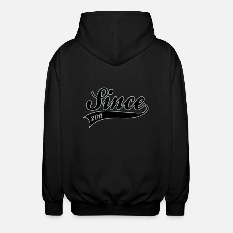 Birthday - Since 2011 - Unisex Hooded Jacket - black