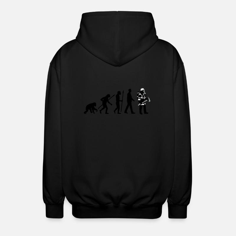 evolution_feuerwehrmann_012015_c_3c - Unisex Kapuzenjacke - Schwarz