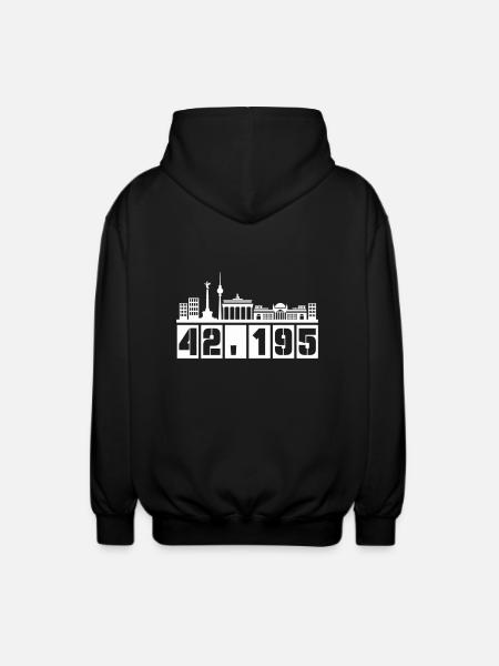 Berlin Skyline Marathon 1 - Unisex Hooded Jacket - black