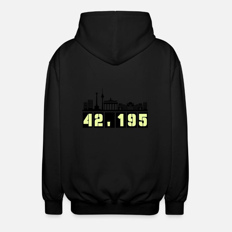 berlin skyline marathon - Unisex Kapuzenjacke - Schwarz