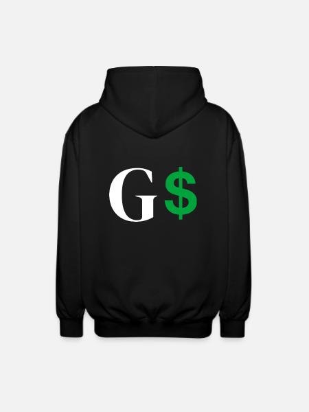 Letter g dollar - Unisex Hooded Jacket - black