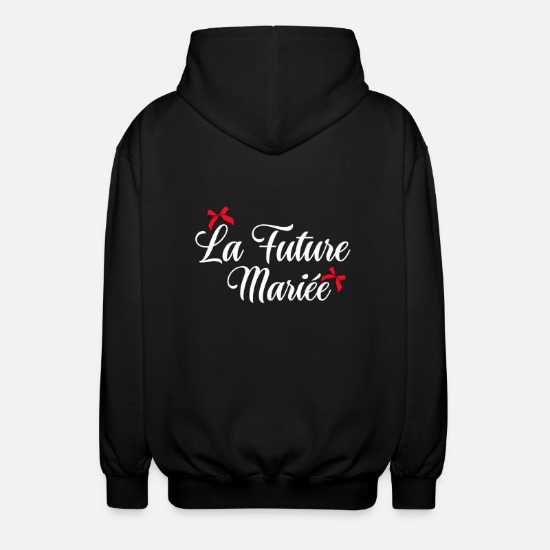 La future mariée noeud - Veste à capuche unisexe - noir