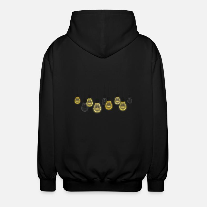 Glühbirnen - Unisex Kapuzenjacke - Schwarz