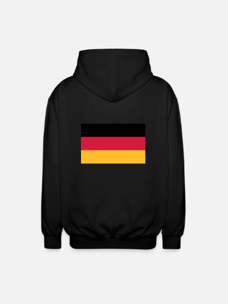 Germany flag - Unisex Hooded Jacket - black