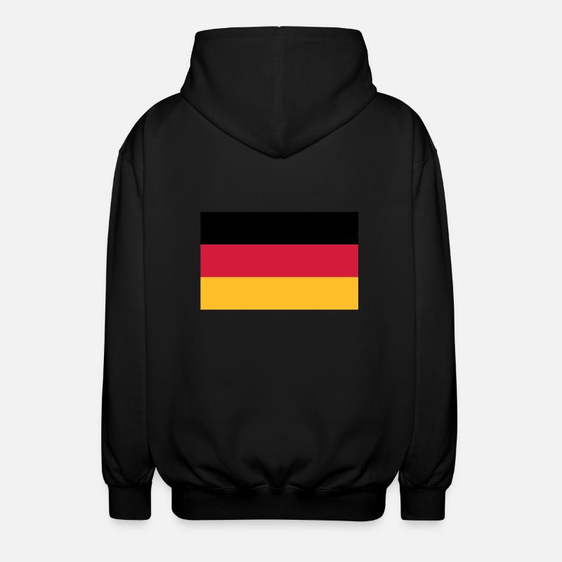 Germany flag - Unisex Hooded Jacket - black