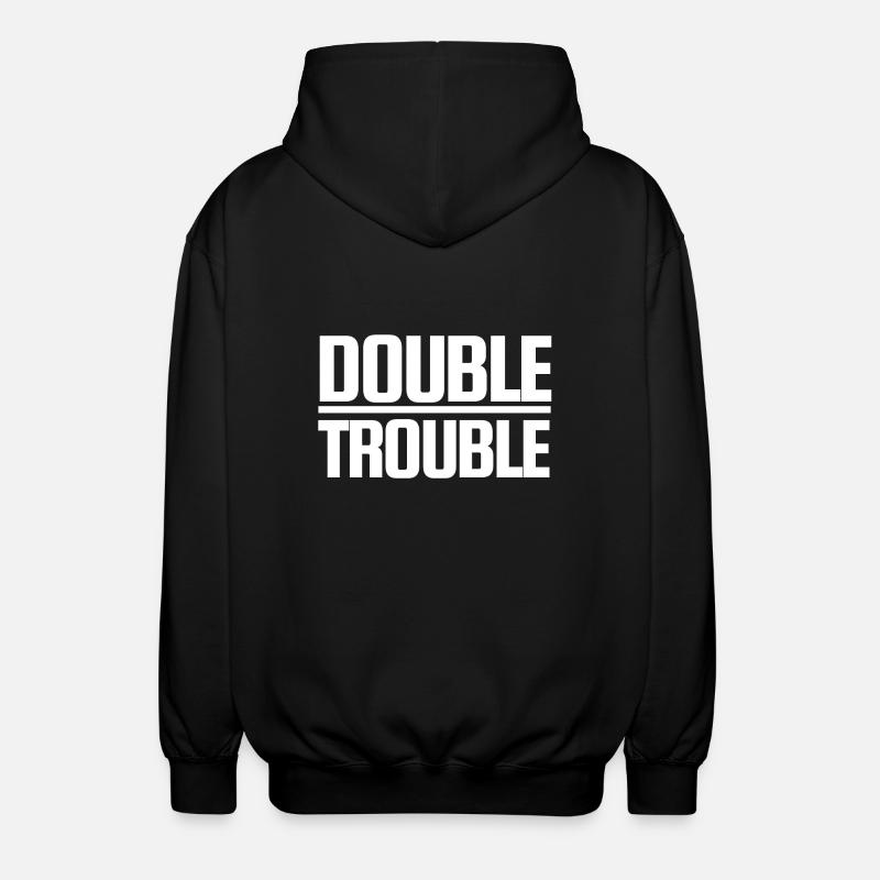 Double Trouble - Unisex Kapuzenjacke - Schwarz