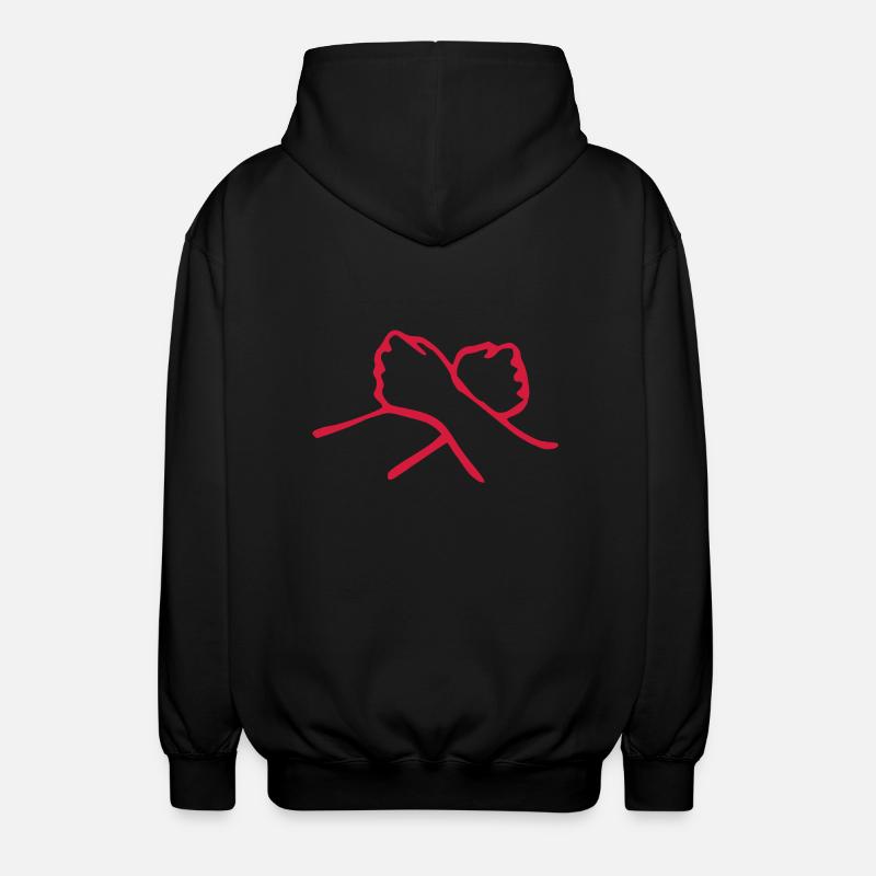 aimer en langue des signes - Veste à capuche unisexe - noir
