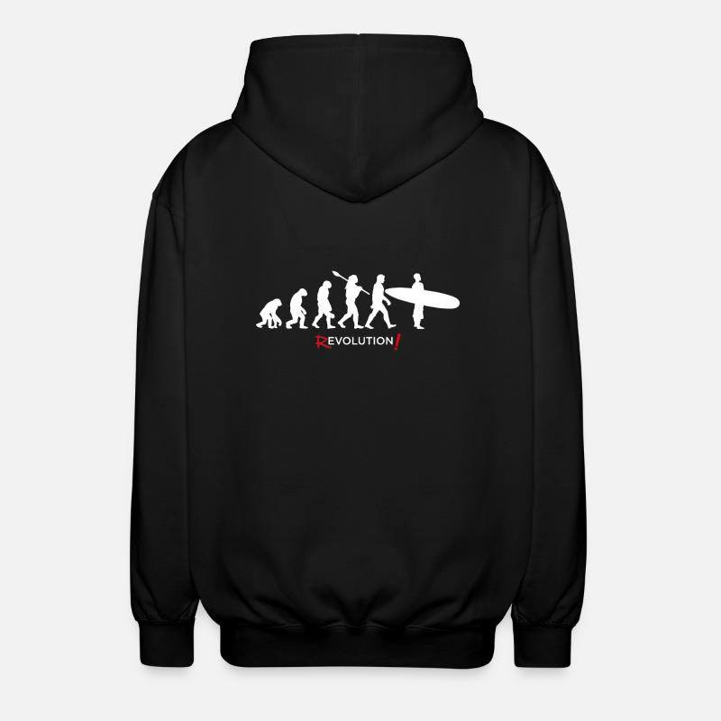 Revolution - Evolution Man Fun Twist07 - Unisex Kapuzenjacke - Schwarz