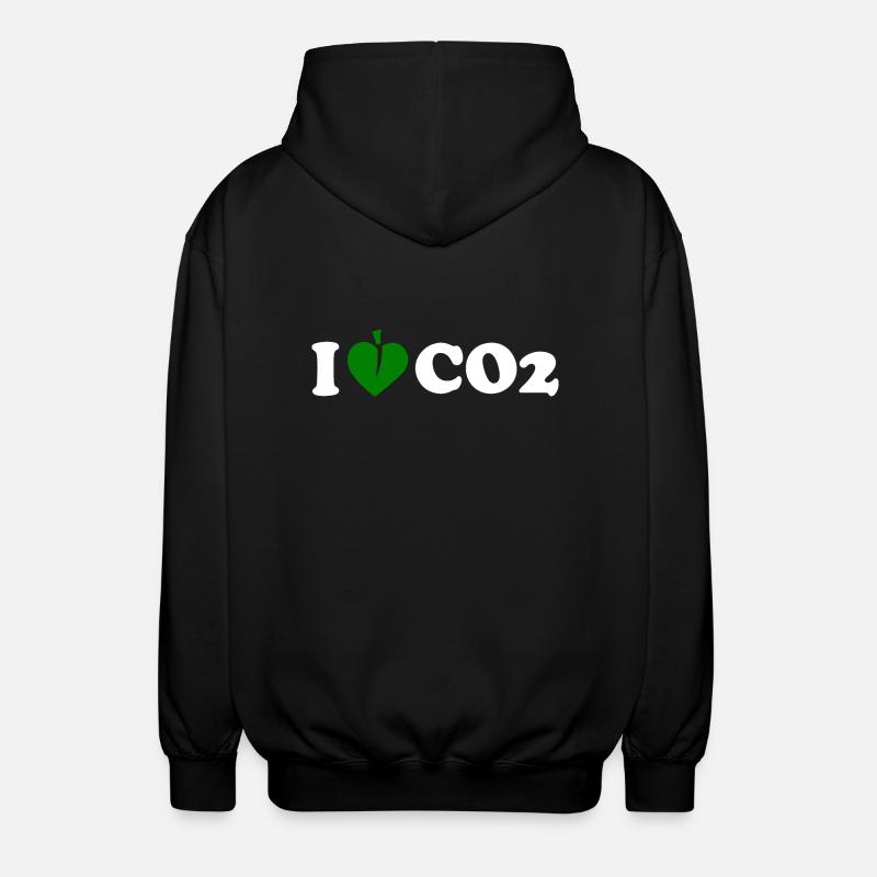 I love co2 - Veste à capuche unisexe - noir