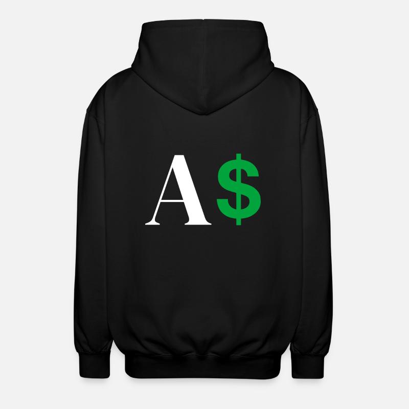 Dollar-Buchstabe - Unisex Kapuzenjacke - Schwarz