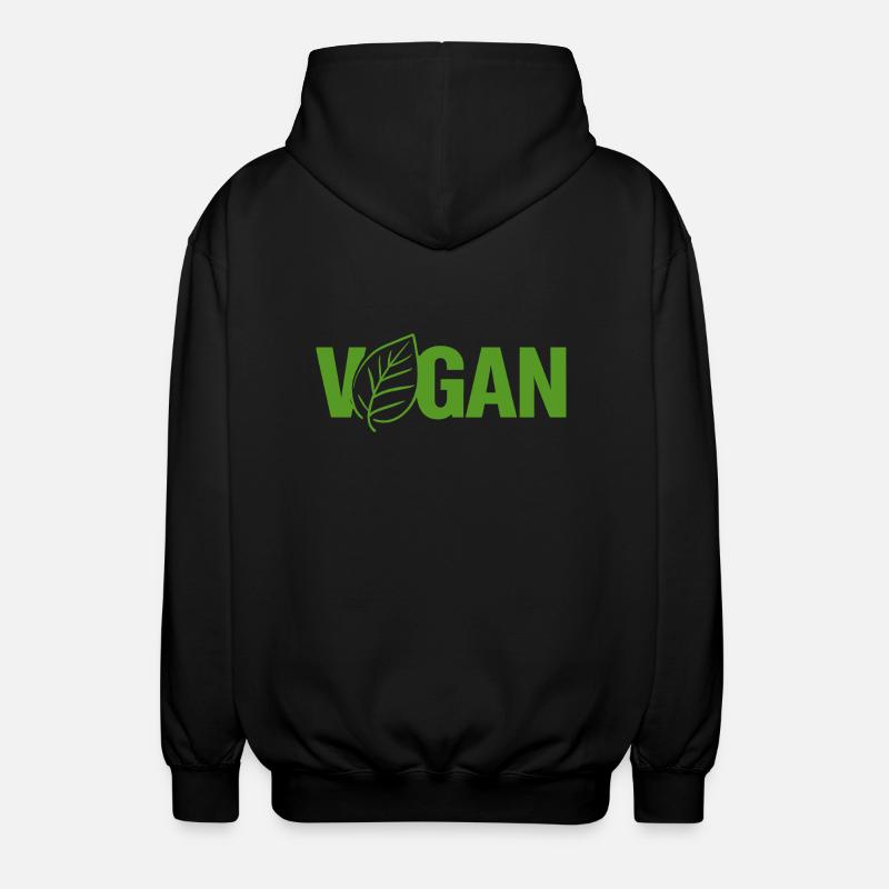 Végétalien Plante Végétalien - Veste à capuche unisexe - noir