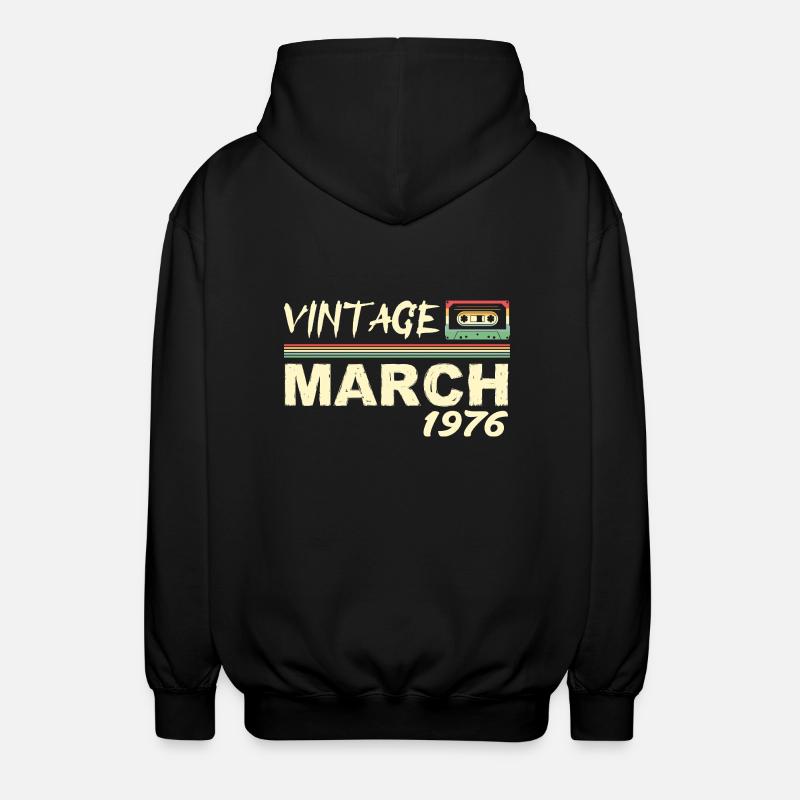 Mars 1976 - March 1976 - Veste à capuche unisexe - noir
