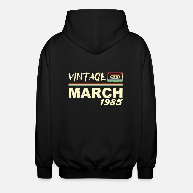 Mars 1985 - March 1985 - Veste à capuche unisexe - noir