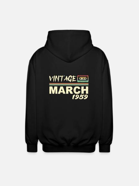 March 1959 - March 1959 - Unisex Hooded Jacket - black