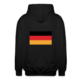 Deutschland - Unisex Kapuzenjacke - Schwarz - Hinten - AI Model Male 185 light (185cm)
