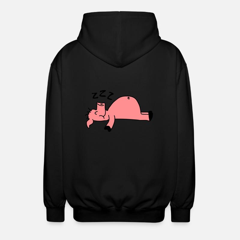Sleeping Pig - Veste à capuche unisexe - noir