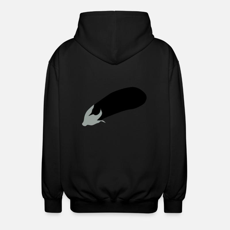 Aubergine - Unisex Kapuzenjacke - Schwarz