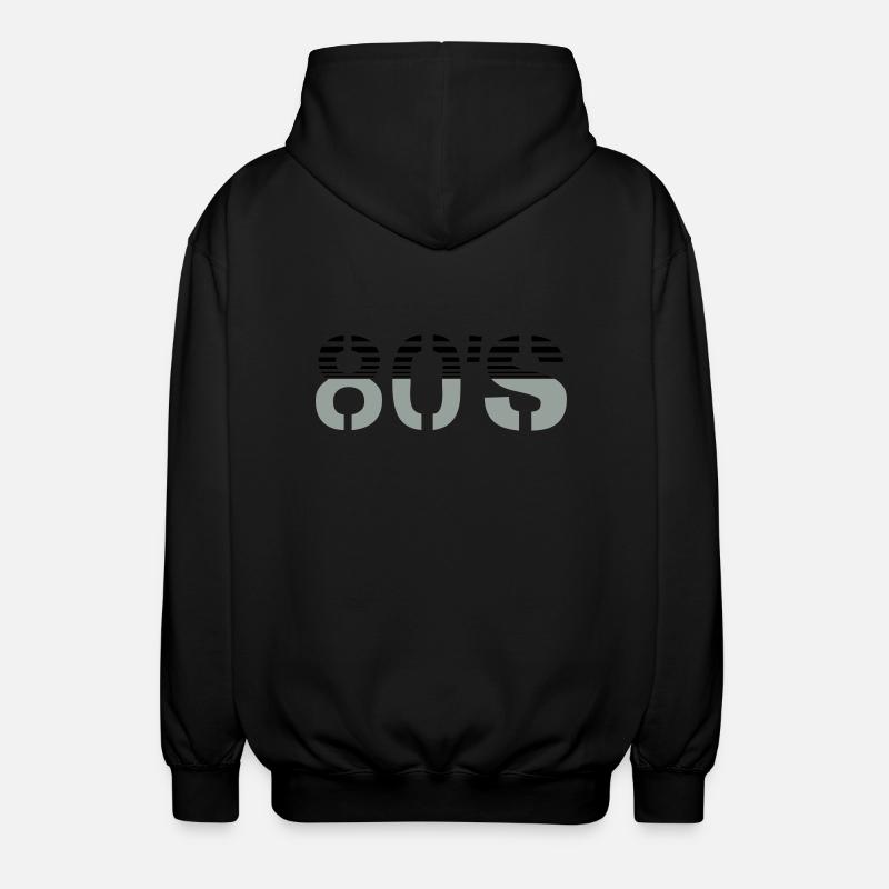 80s Logo - Unisex Kapuzenjacke - Schwarz