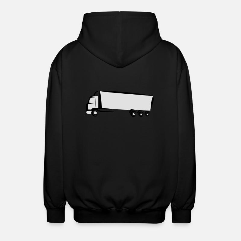 Truck une cargaison stilisiert - Veste à capuche unisexe - noir