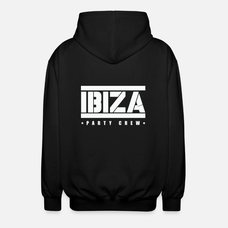 ibiza party crew - Unisex Kapuzenjacke - Schwarz