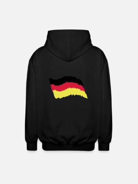 Germany Flag - Unisex Hooded Jacket - black