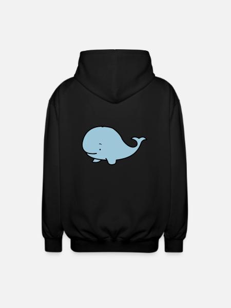 suesser_wal_02 - Unisex Kapuzenjacke - Schwarz