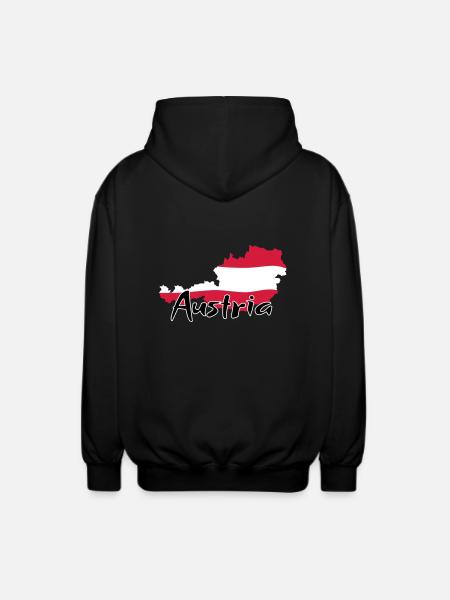 Austria - Unisex Hooded Jacket - black