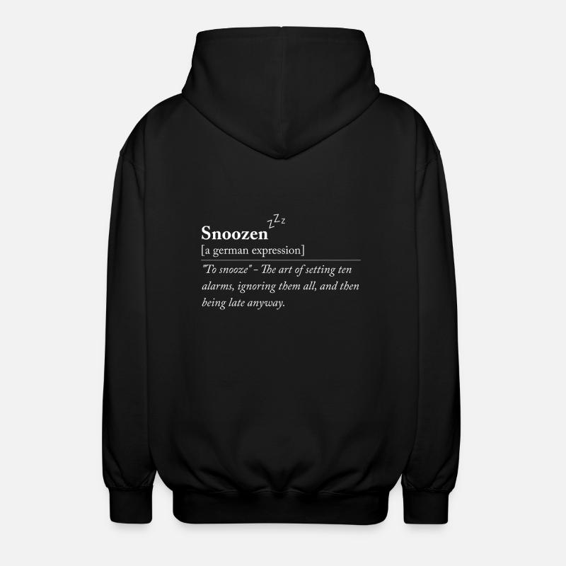 Snoozen - Drôle d’expression allemande - Veste à capuche unisexe - noir