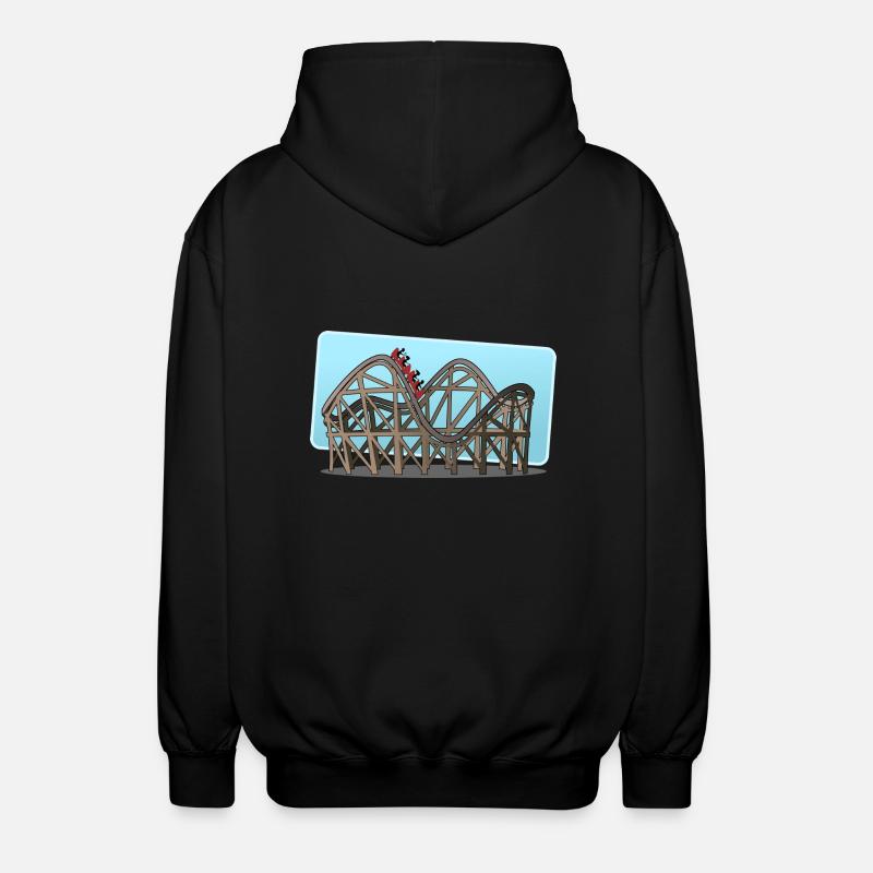 roller coaster - Unisex Hooded Jacket - black