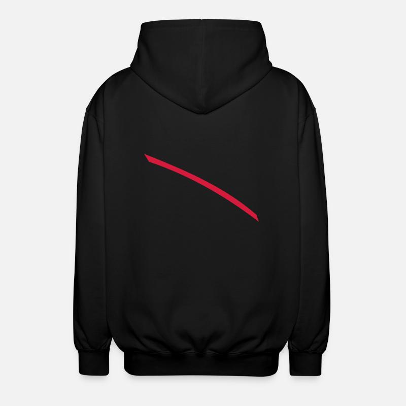Rote Linie - Unisex Kapuzenjacke - Schwarz