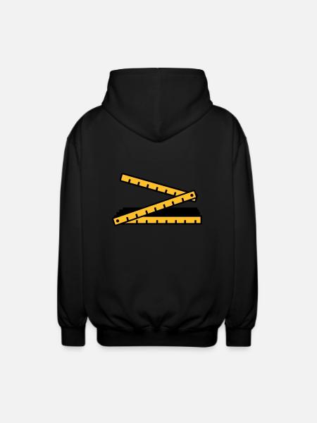 Folding rule - Unisex Hooded Jacket - black