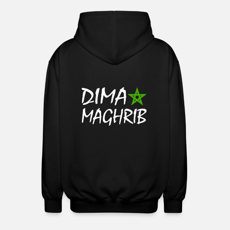 Dima maghrib - maroc - Veste à capuche unisexe - noir