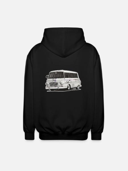 Barkas B1000 // Illustration - Unisex Hooded Jacket - black