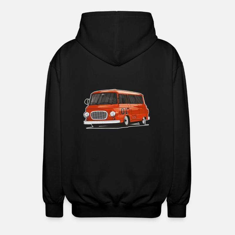 Barkas B1000 // Illustration - Unisex Kapuzenjacke - Schwarz