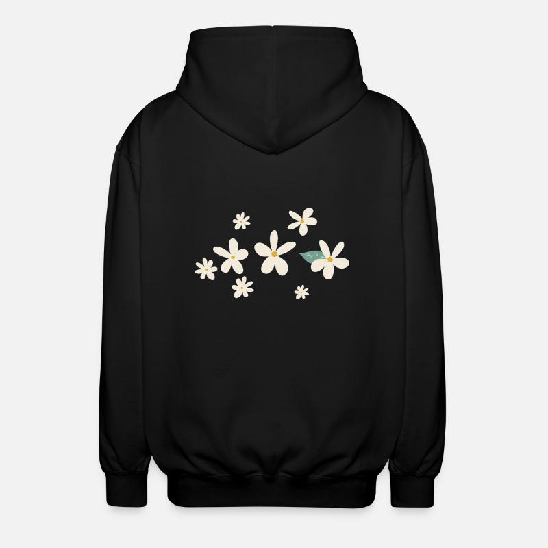Fleurs marguerites idée cadeau - Veste à capuche unisexe - noir