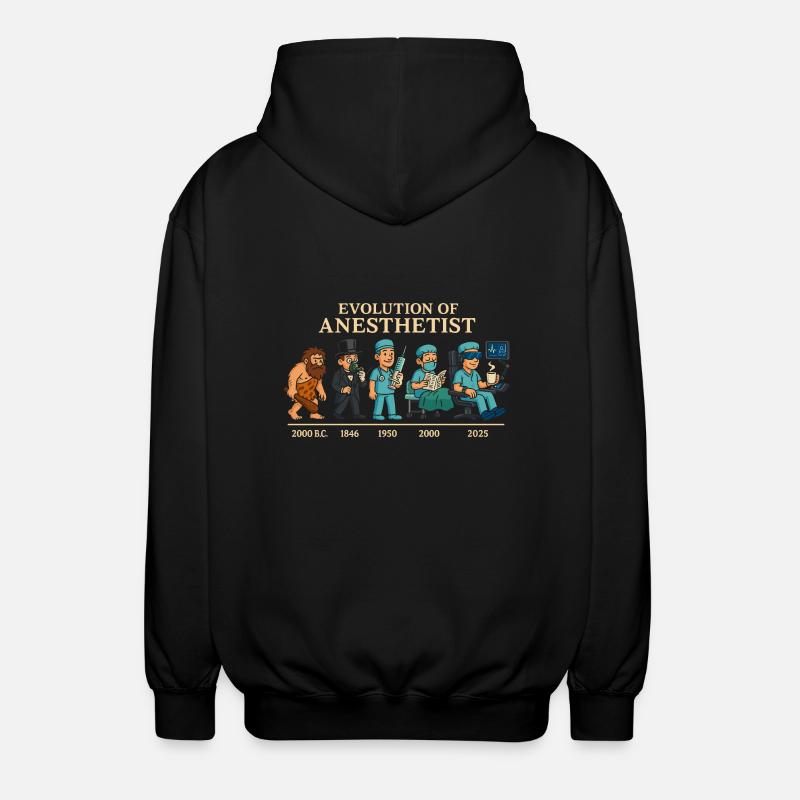 Évolution des anesthésistes - Veste à capuche unisexe - noir