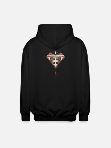 Germany_Hanover_Architecture_Ink Tower - Unisex Hooded Jacket - black