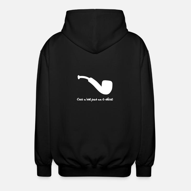 Pipe tshirt white - Unisex Hooded Jacket - black