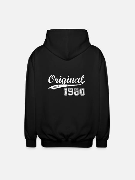 1980 - Unisex Kapuzenjacke - Schwarz