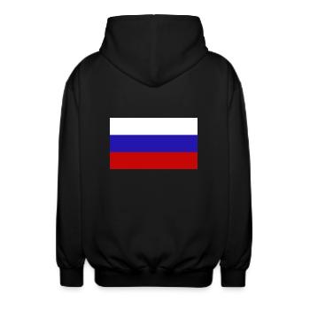 Russie - Veste à capuche unisexe - noir - Dos - AI Model Male 185 light (185cm)