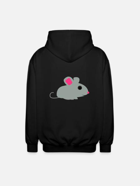 maus - Unisex Kapuzenjacke - Schwarz