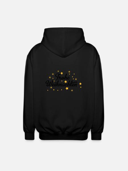 Frohe Weihnachten - Unisex Kapuzenjacke - Schwarz