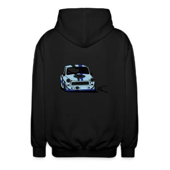  - Trabi - Unisex Kapuzenjacke - Schwarz - Hinten - AI Model Male 185 light (185cm)