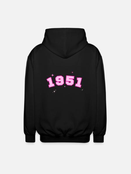 1951 rose étoile - Veste à capuche unisexe - noir