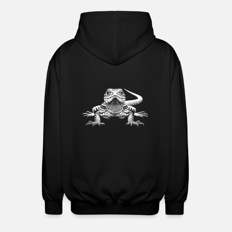 Lizard - Unisex Hooded Jacket - black