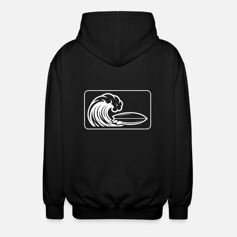 Planche de surf Wave - Veste à capuche unisexe - noir