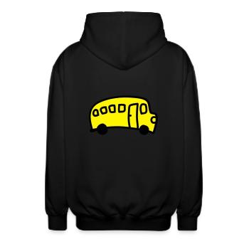 Bus - Unisex Kapuzenjacke - Schwarz - Hinten - AI Model Male 185 light (185cm)