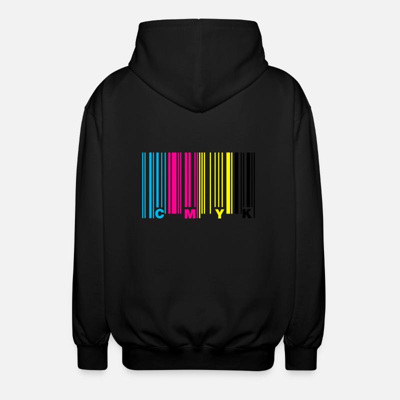 cmyk barcode - Veste à capuche unisexe - noir