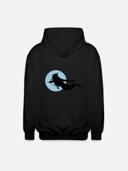 Diving - Unisex Kapuzenjacke - Schwarz